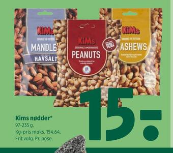 Coop 365 Kims nødder tilbud