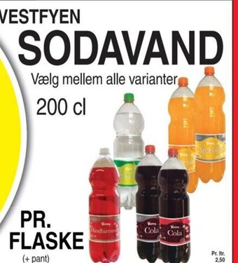 VESTFYEN SODAVAND Vælg mellem alle varianter 200 cl