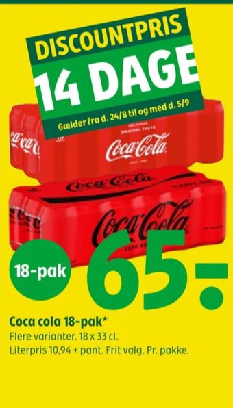 Coop 365 Coca cola cola tilbud