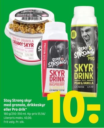 Stay strong drikkeskyr hindbær vanilje