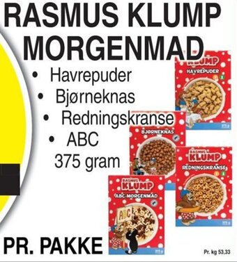 ABC Lavpris RASMUS KLUMP MORGENMAD tilbud