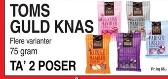 ABC Lavpris TOMS GULD KNAS tilbud
