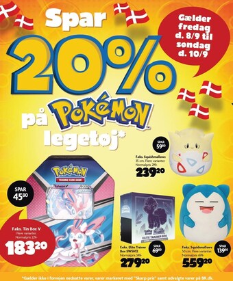 Fætter BR Spar 20% på pokémon legetøj tilbud
