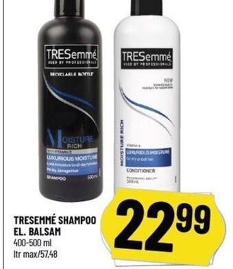 Løvbjerg TRESEMMÉ SHAMPOO EL. BALSAM 400-500 ml tilbud