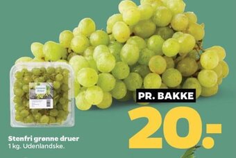 Stenfri gronne druer