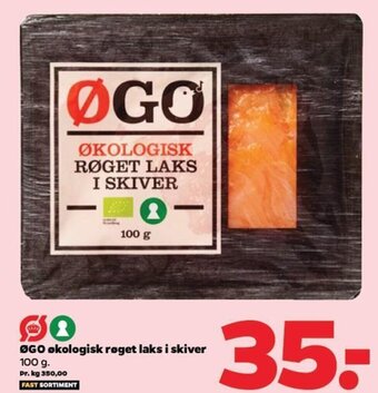 Netto ØGO økologisk røget laks i skiver tilbud