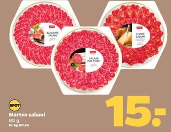 Netto Marten salami 80 g. tilbud