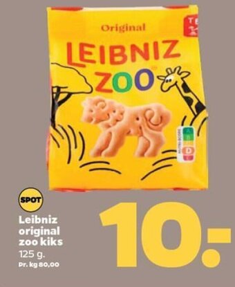 Netto Leibniz original zoo kiks 125 g. tilbud