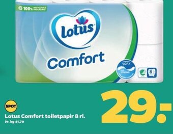 Netto Lotus Comfort toiletpapir 8 rl. tilbud