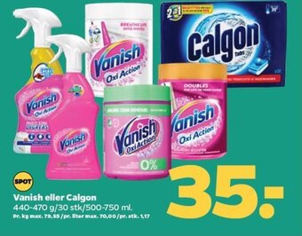 Netto Vanish eller Calgon 440-470 g tilbud