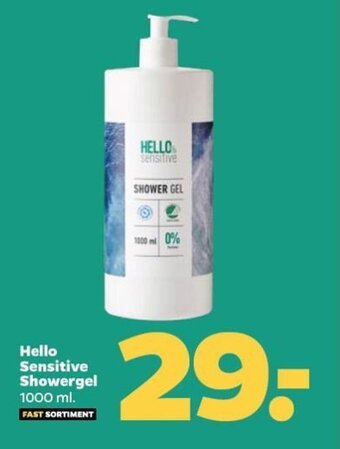 Netto HELLO Sensitive Showergel tilbud