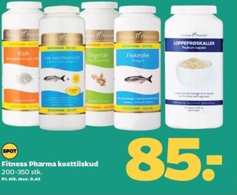 Netto Fitness Pharma kosttilskud 200-350 stk. tilbud