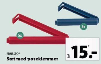 Lidl ERNESTOⓇ Sæt med poseklemmer tilbud