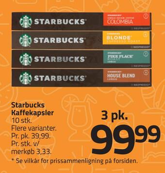 Fleggaard Starbucks kaffekapsler tilbud