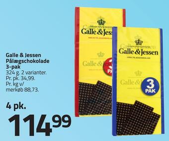 Fleggaard Galle & jessen pålægschokolade tilbud