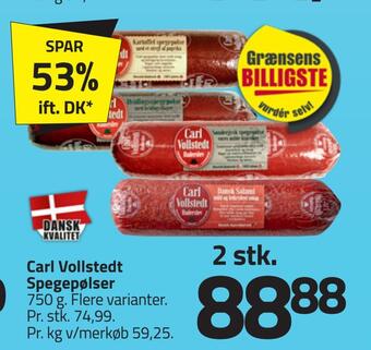 Fleggaard Carl vollstedt spegepølser tilbud