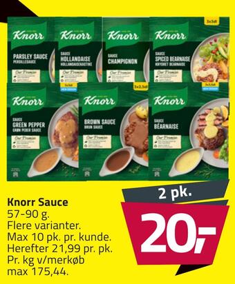 Fleggaard Knorr sauce tilbud
