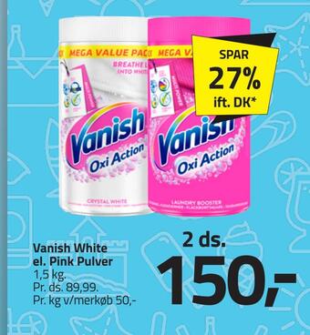 Fleggaard Vanish white el. pink pulver tilbud