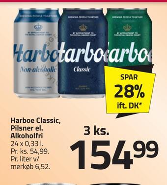 Fleggaard Harboe classic, pilsner el. alkoholfri tilbud