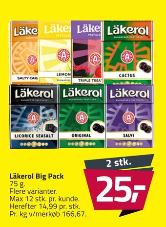 Fleggaard Läkerol big pack tilbud