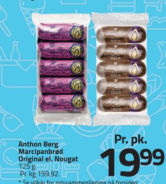 Fleggaard Anthon berg marcipanbrød original el. nougat tilbud
