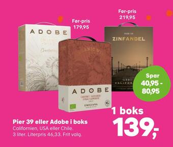 Kvickly Pier 39 eller adobe i boks tilbud