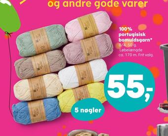 SuperBrugsen 100% portugisisk bomuldsgarn tilbud
