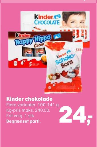 SuperBrugsen Kinder chokolade tilbud