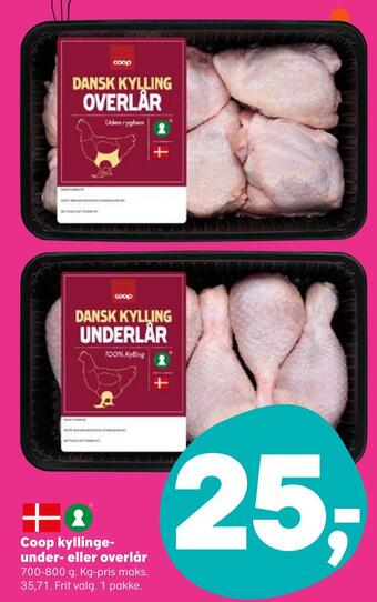 Kvickly Coop kyllingeunder eller overlår tilbud