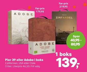 SuperBrugsen Pier 39 eller adobe i boks tilbud