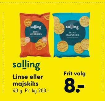 Bilka Linse eller majskiks tilbud