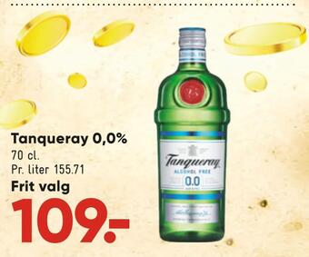 Bilka Tanqueray 0,0% tilbud