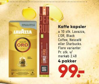 Bilka Kaffe kapsler tilbud