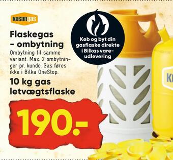 Bilka 10 kg gas letvægtsflaske tilbud