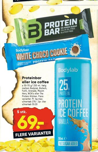 Bilka Proteinbar eller ice coffee tilbud