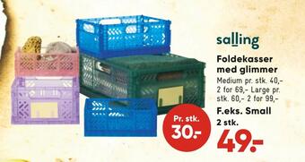 Bilka Foldekasser med glimmer tilbud