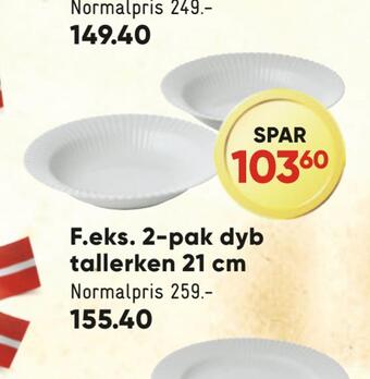 Bilka 2-pak dyb tallerken 21 cm tilbud