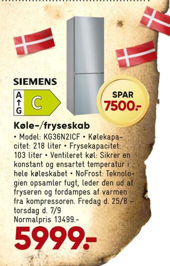 Bilka Køle-/fryseskab tilbud