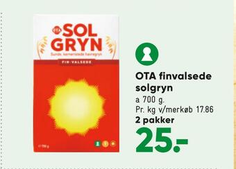 Bilka Ota finvalsede solgryn tilbud
