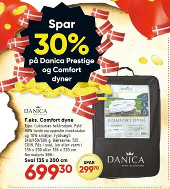 Bilka Comfort dyne tilbud