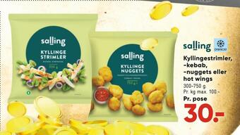 Bilka Kyllingestrimler, -kebab, -nuggets eller hot wings tilbud