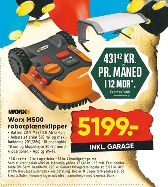 Bilka Worx m500 robotplæneklipper tilbud