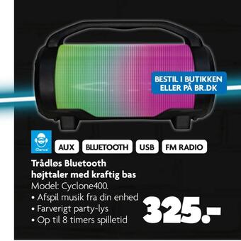 Trådløs bluetooth højttaler med kraftig bas