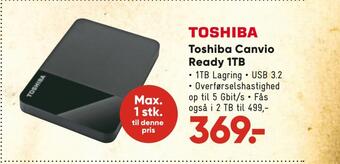 Bilka Toshiba canvio ready 1tb tilbud