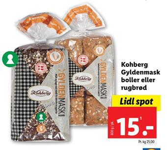 Kohberg gyldenmask boller eller rugbrød
