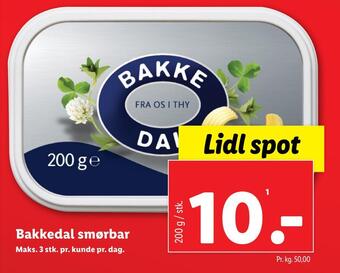 Lidl Bakkedal smørbar tilbud