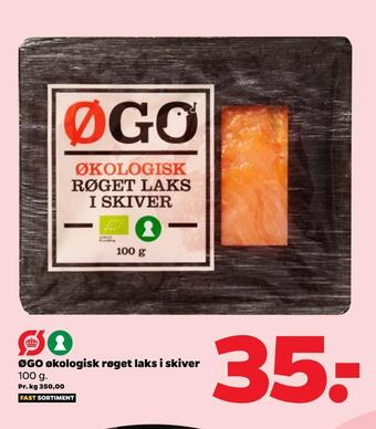 Netto Øgo økologisk røget laks i skiver tilbud
