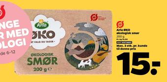 Netto Arla øko økologisk smør tilbud