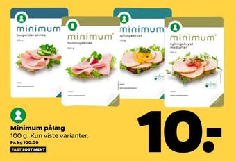 Netto Minimum pålæg tilbud