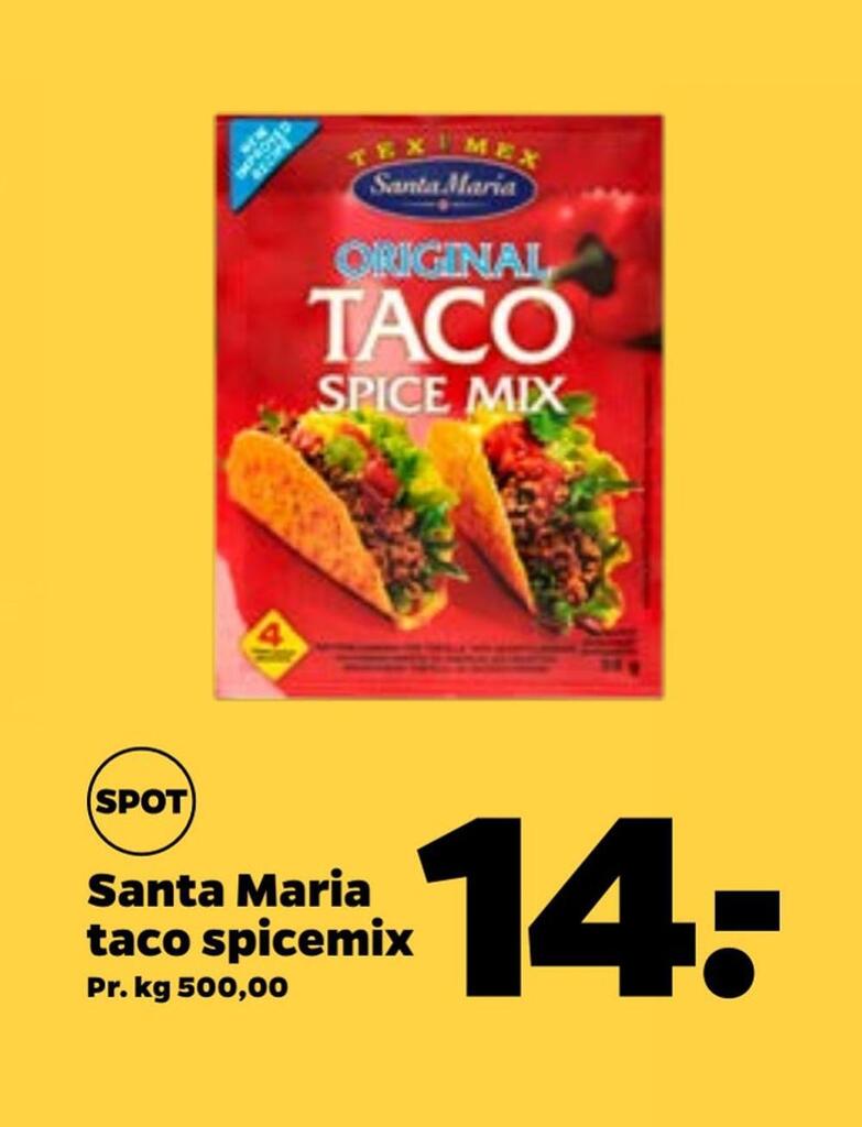 Santa maria taco spicemix tilbud hos Netto